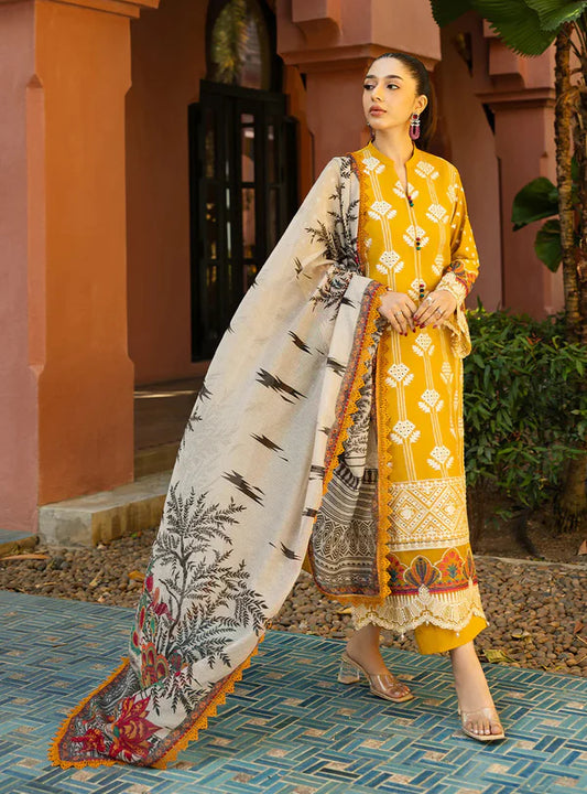 Chikankari Yellow 3 Piece
