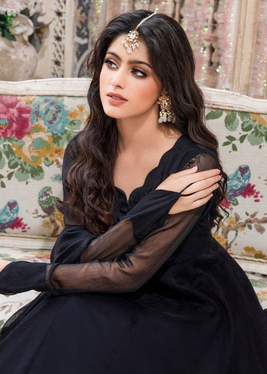 Black Frock Stitch With Dupatta