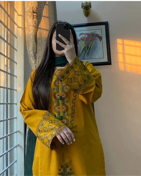 Golden Heritage Embroidered 2-PC Stitch