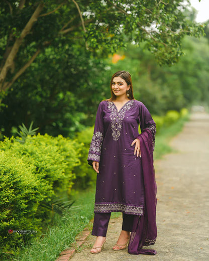 Violet 3 Piece Stitch