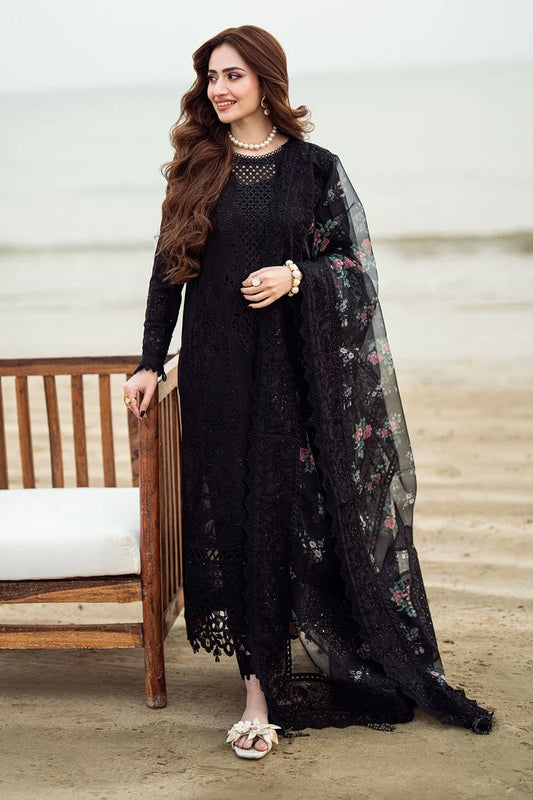 NUREH-3PC LAWN CHIKANKARI UNSTITCH