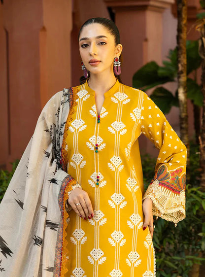 Chikankari Yellow 3 Piece
