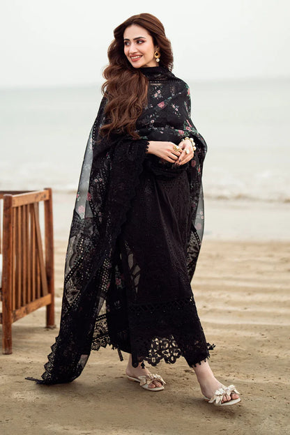 NUREH-3PC LAWN CHIKANKARI UNSTITCH