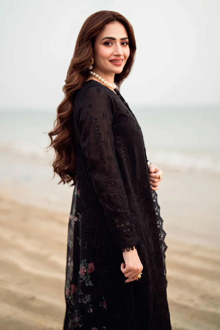 NUREH-3PC LAWN CHIKANKARI UNSTITCH