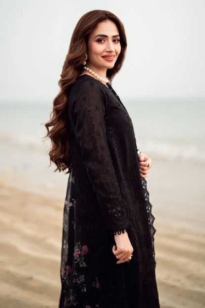 NUREH-3PC LAWN CHIKANKARI UNSTITCH