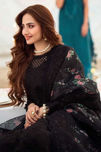 NUREH-3PC LAWN CHIKANKARI UNSTITCH