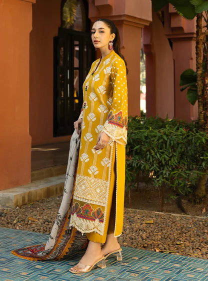 Chikankari Yellow 3 Piece